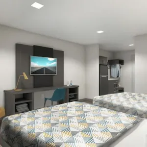 أثاث غرف الضيوف في فندق Motel 6 High Back Headboard