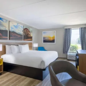 Juegos de muebles para habitaciones de hotel Days Inn by Wyndham Muebles modernos para hoteles Cama doble tipo cuna