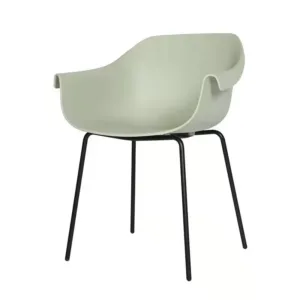 Silla lateral de hotel Motel 6 Silla de habitación de hotel con marco de acero Ploy Shell Silla de comedor de hotel de diseño europeo Silla de PP