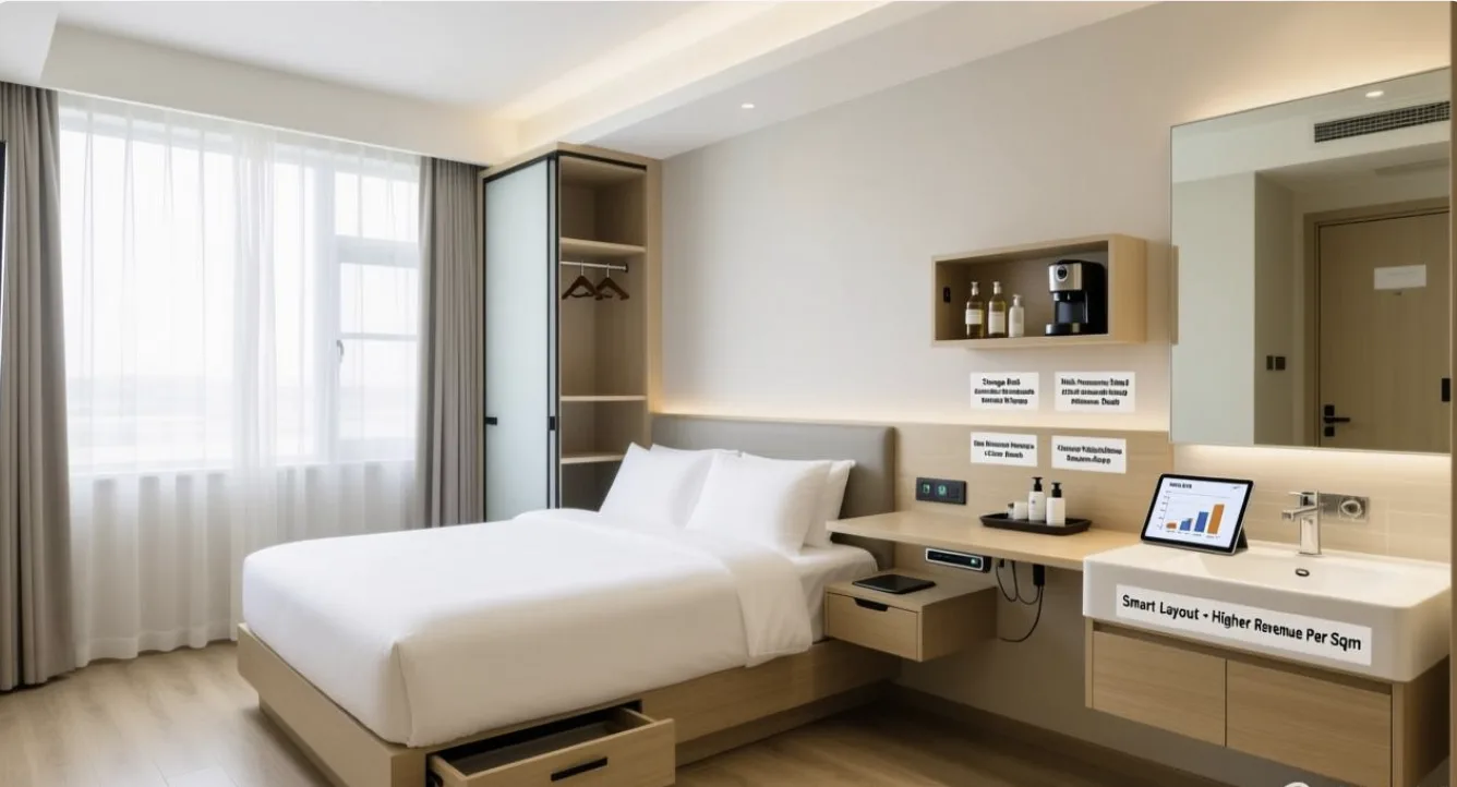 Cómo los propietarios de hoteles planifican el tamaño y el mobiliario de las habitaciones para obtener un mejor retorno de la inversión