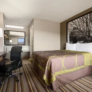 Conjunto de quarto de hotel Super 8 Wyndham