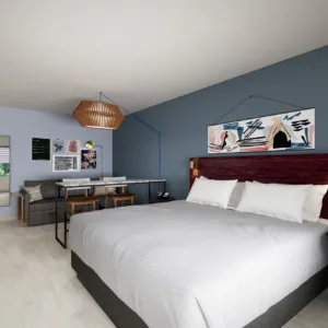 Atwell Suites IHG Custom Hotel Furniture Queen Studio Suite