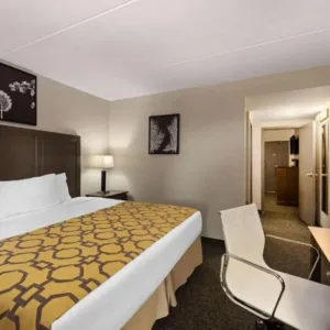 Baymont Inn by Wyndham Fridge Cabinet Hotel Furniture Custom Wooden Casegoods