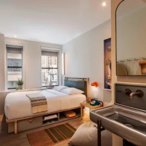 Moxy Hotels Stylish Design Hotel Room Furniture Cozy Kings Hotel Bedroom Sets