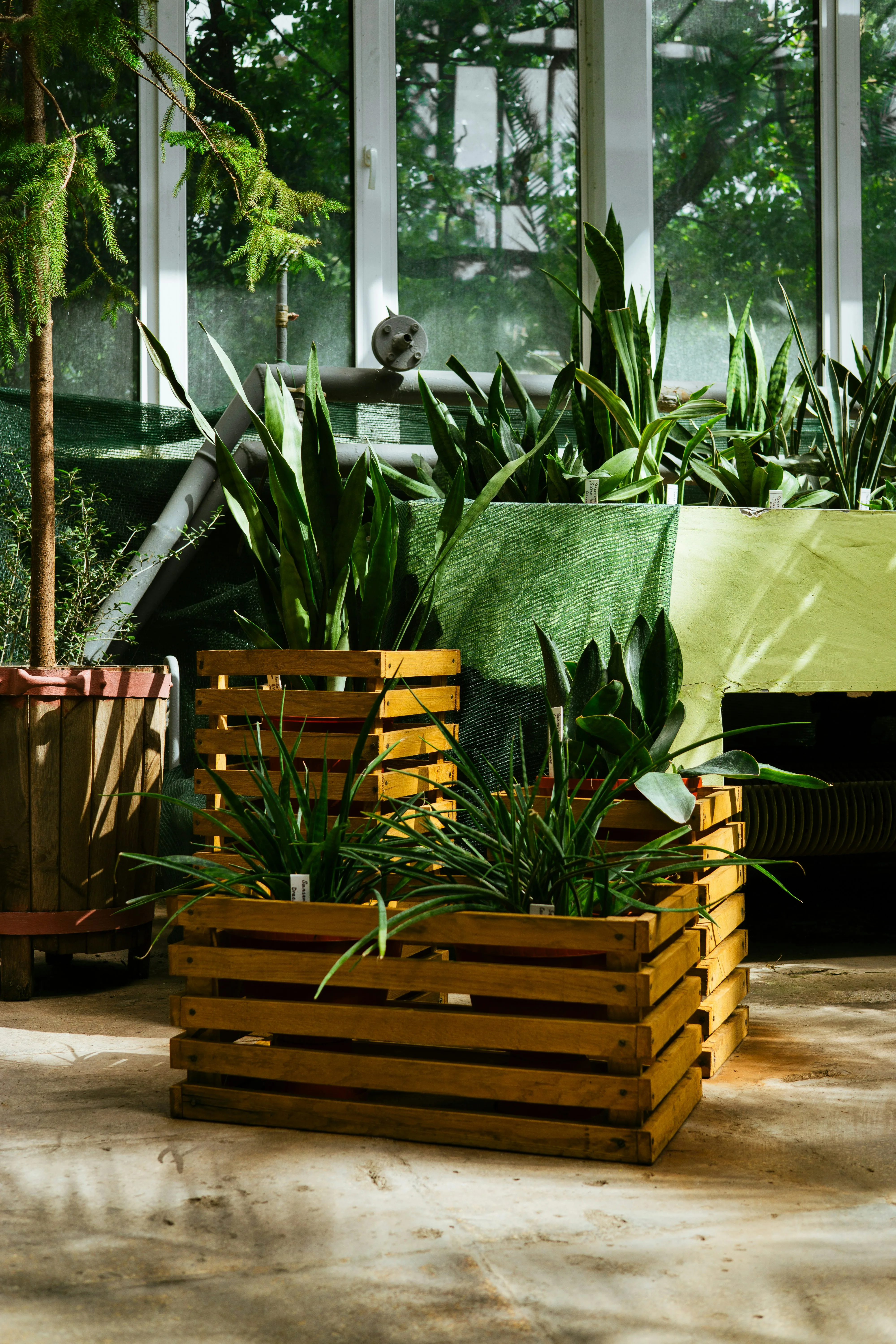 Eco-friendly hotel lobby with sustainable furniture
