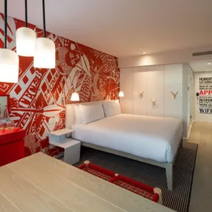 Red Radission Hotel Boutique Hotel Suite Furniture