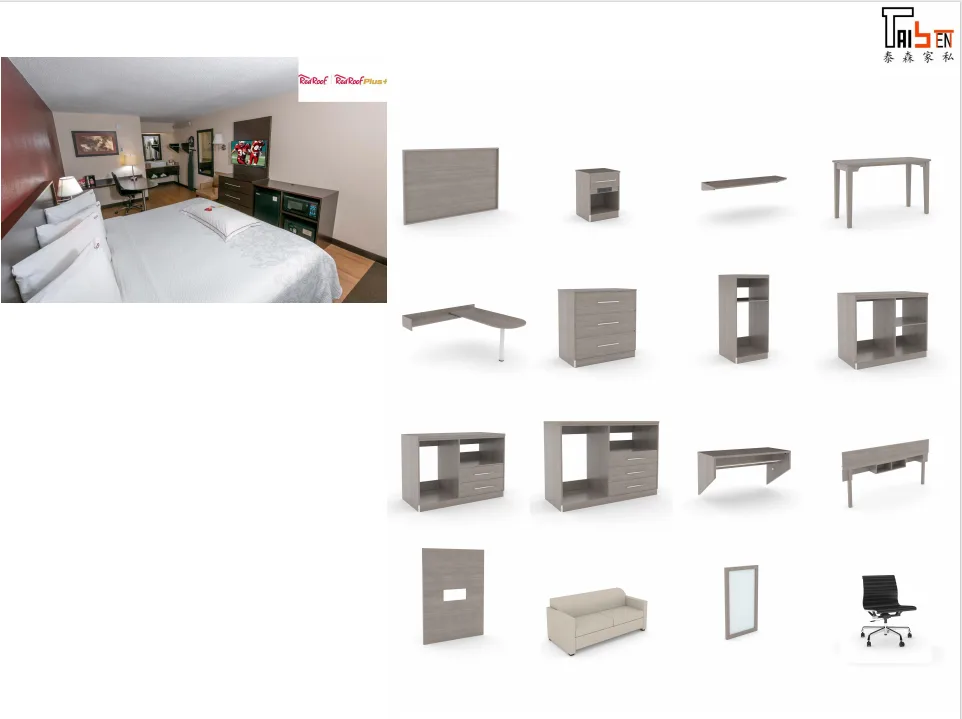 red roof inn hotel producets dispaly