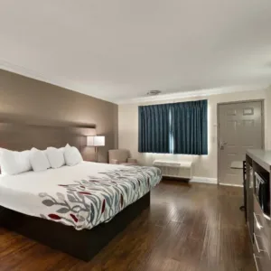 Red Roof Inn 5 Star Hotel Furniture for Sale Factory Customized Hotel Bedroom Sets